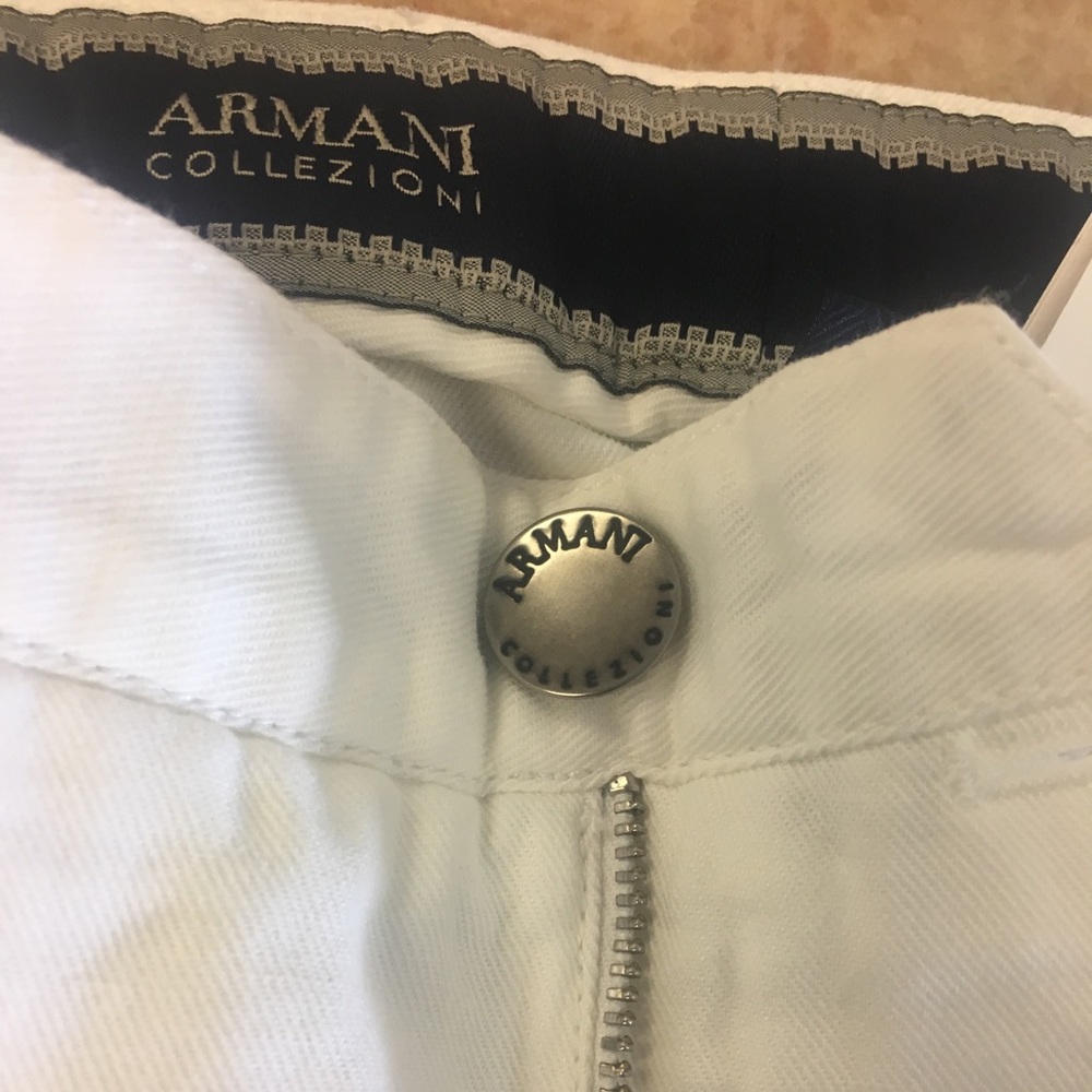 Armani Collezioni White Cotton Pants Sz 40 NWT
